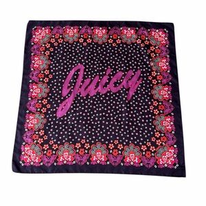 Juicy couture purple scarf purse accessory eclectic boho classic preppy